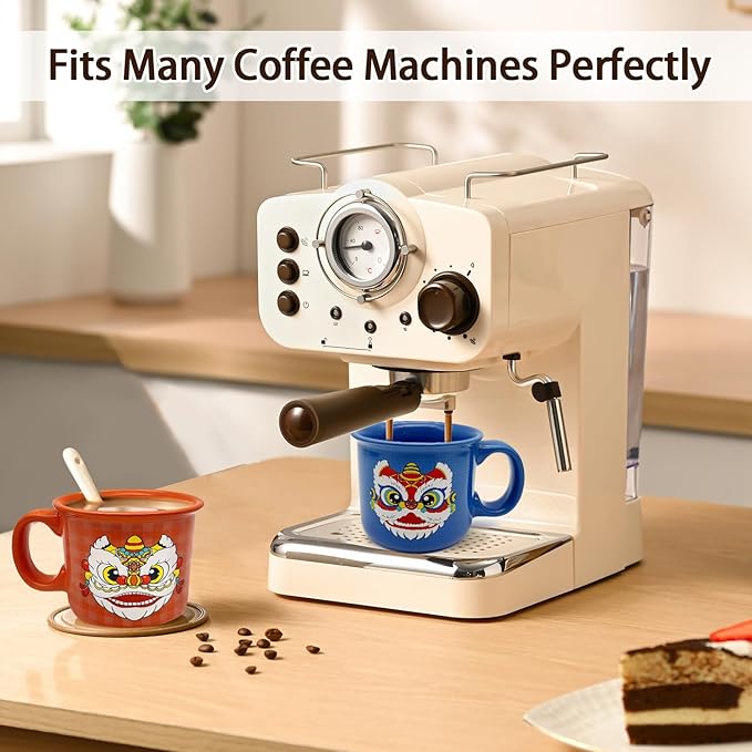 Ceramic Coffee Mugs Set Of 2,14 oz Coffee Cups With Handle, Large Coffee Mugs Perfect For Cappuccino, Latte, Americano, Tea Bag, Beverage