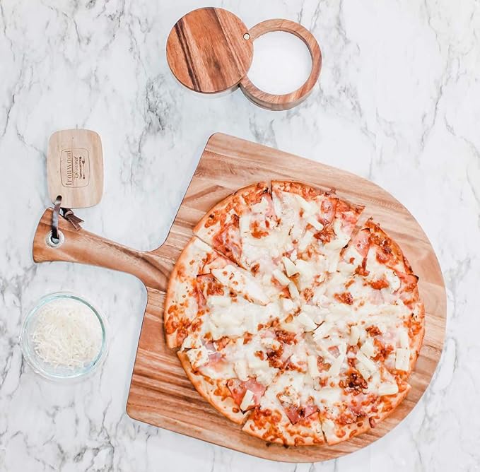 Ironwood Gourmet Napoli Pizza Peel, Acacia Wood 14 x 20 x 0.5 Inches