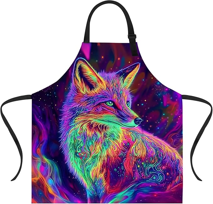 Funny Cat Apron with 2 Pockets Waterproof for Men Women Kitchen Garden Decor