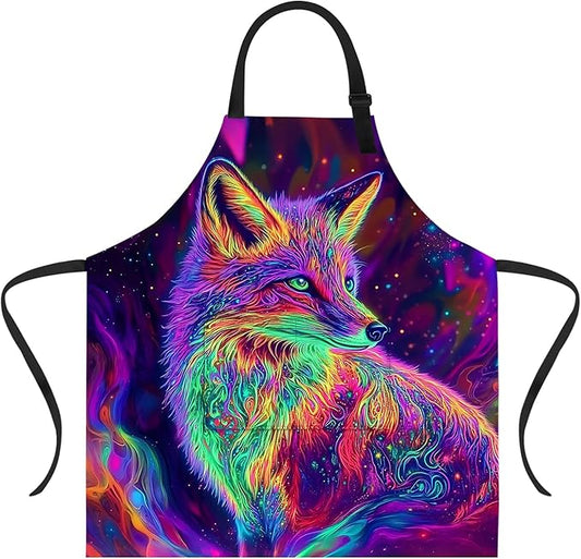 Funny Cat Apron with 2 Pockets Waterproof for Men Women Kitchen Garden Decor