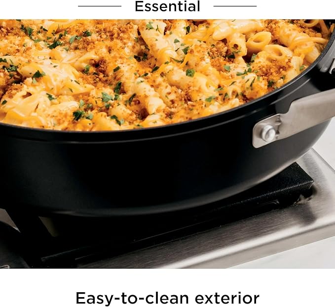 Ninja NeverStick Essential 10-Piece Cookware Set, C19010 – Durable Nonstick Pots & Pans, Hard-Anodized, Oven Safe to 500°F, Even Heat Distribution, Metal-Utensil Safe, Dishwasher Safe