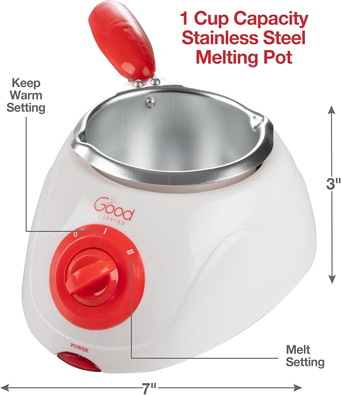 Electric Chocolate Melting Pot Set- Valentines Day Candy Bar Making or Fondue Fountain Kit w/ 30 Bonus Accessories-Dip, Drizzle & Decorate Strawberries, Marshmallows, Snacks- Party Appetizers Desserts