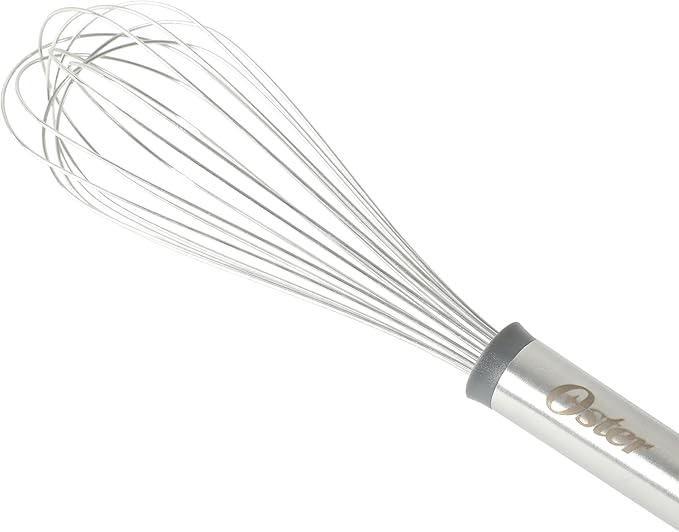 Oster Chadswyck 12.4” Stainless Steel Whisk, Balloon Whisk for Mixing, Beating & Whipping, Ergonomic Handle, Dishwasher Safe