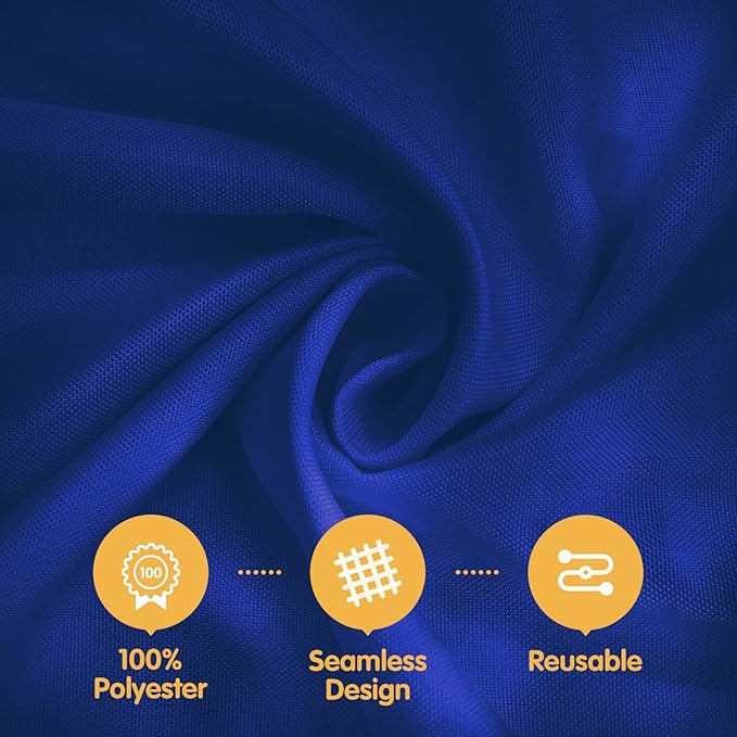 BRILLMAX 10 Pack Navy Blue Tablecloths 70 x 120 Inch for 6ft & 8ft Rectangle Tables - 150 GSM Polyester Fabric, Universal Fit, Water, Stain & Wrinkle Resistant Cloth Cover for Wedding Banquet
