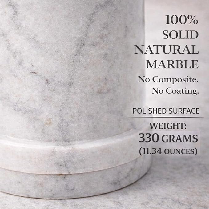 White Marble Toothpick Stick Holder with Lid | Tooth pick Dispenser For Kitchen, Dining Table | For Home, Restaurant | Toothpick Case Stand 3.25 X 2 (Inches) | White