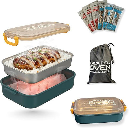 Oven – Flameless Self-Heating Lunch Box & Portable Food Warmer – No Fire or Plugs – Heats Cans, MREs & Meals in 10 Min – Perfect for Camping, Travel, Emergencies & Office