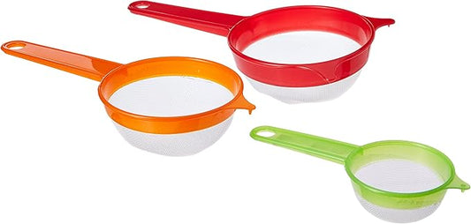 Uniware 3 Sphere Set Strainers - Green, Orange & Red [P71115], 3.15, 4.72, 5.15 "