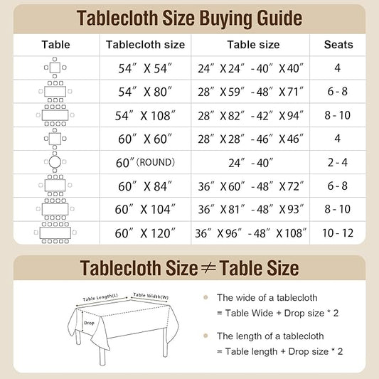 H.VERSAILTEX Linen Table Cloths Floral Printed Tablecloth Spill-Proof Waterproof Table Cover for Dining Buffet Feature Soft and Thick Fabric Wrinkle Free, 60 x 84 Inch, Adela Botanical Motif - Sage