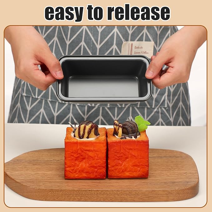 Uiifan 12 Pcs Mini Loaf Pan for Baking Bread Non Stick Small Banana Bread Tins Mini Loaf Pans for Nonstick Tiny Meatloaf Pan Carbon Steel for Oven and Baking (10.6 * 6 * 3inch,Grey)
