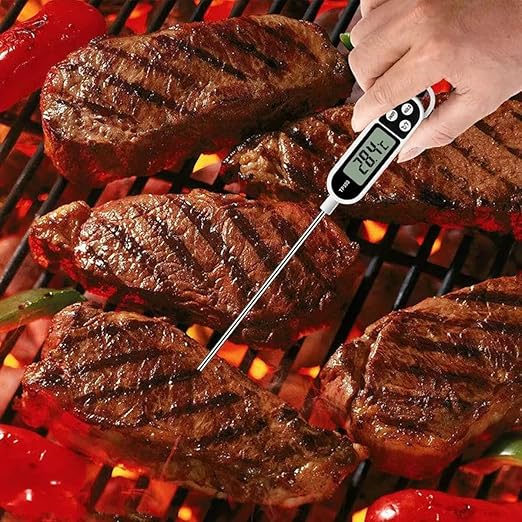 4pcs Candy Thermometer Digital Instant Read for Meat Kitchen Cooking Food Oil Deep Fry BBQ Grill Smoker (4, 9.4inch)