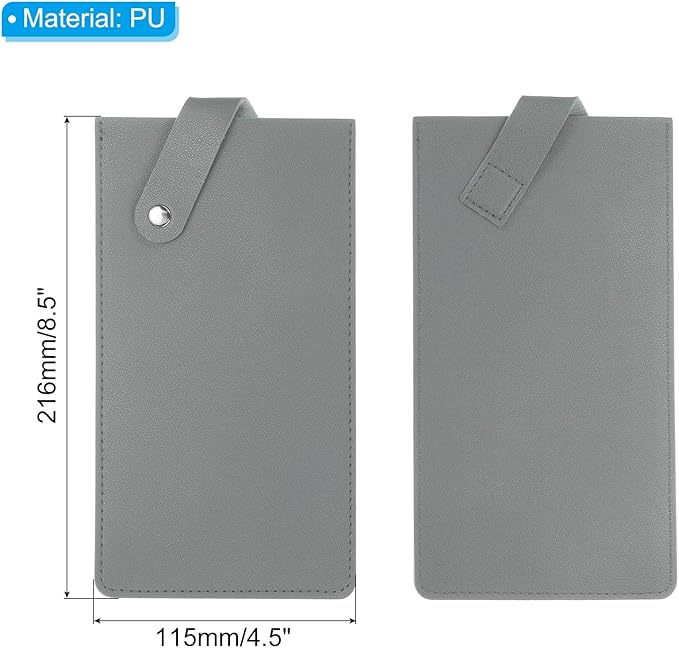 PATIKIL PU Leather Knife Meat Cleaver Sheath, Waterproof Chef Knife Guards Wide Knife Protector Cleaver Cover for Home Kitchen, Grey