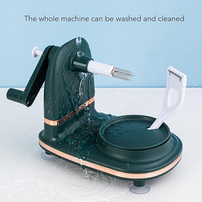 Apple Peeler, Manual Apple Peeler Slicer Corer with Suction Cup Base Hand Crank Apple Peeler Machine Simple Operation Apple Slicer Small Apple Corer and Slicer