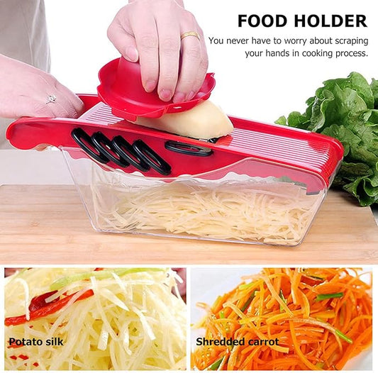 Mandoline Slicer Protector Finger Cutting Protector Food Safety Holder Potato Grater Vegetable Slicer Hand Guard for Home Kitchen Red Kitchen Utensils Gadgets Pocket Tools