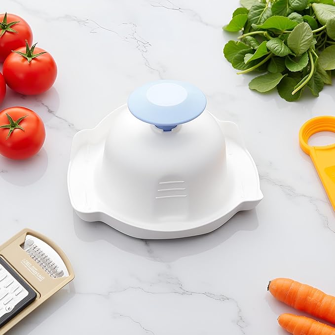 1Pc Blue Food Safety Holder for Mandolin Slicer,Finger Anti-Cut Protectors for Vegetable Grater, Peelers and Slicers,Food Slicer Cutter Finger Guard for Mandoline Slicer Grater Kitchen Utensils