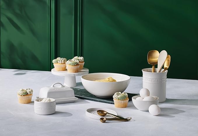 Le Creuset Stoneware European Butter Dish, White