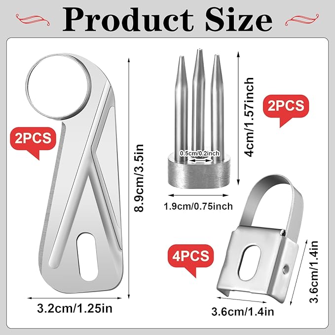 8 Pcs Apple Peeler Accessories - Universal Replacement Blades for Coring and Slicing - Cutter Peeling Blades, Fork, and Parts for Restaurant Kitchen