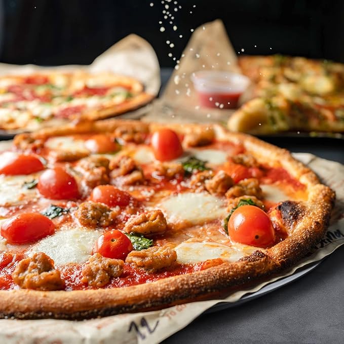 Beasea Pizza Pan 15 Inch, Pizza Cooking Pan with Holes Perforated Food Network Round Pizza Tray Crisper Pan Heavy Duty Aluminum Alloy Pizza Baking Tray Bakeware for Home Restaurant Kitchen Grill
