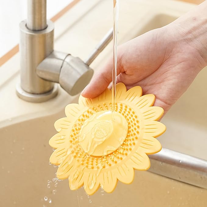 Drain Stopper 2 Pack,Shower Drain Cover,Drain Plugs with Double Filtration,Flower Shaped Bathtub Drain Stopper,for Kitchen, Bath and Laundry Drains