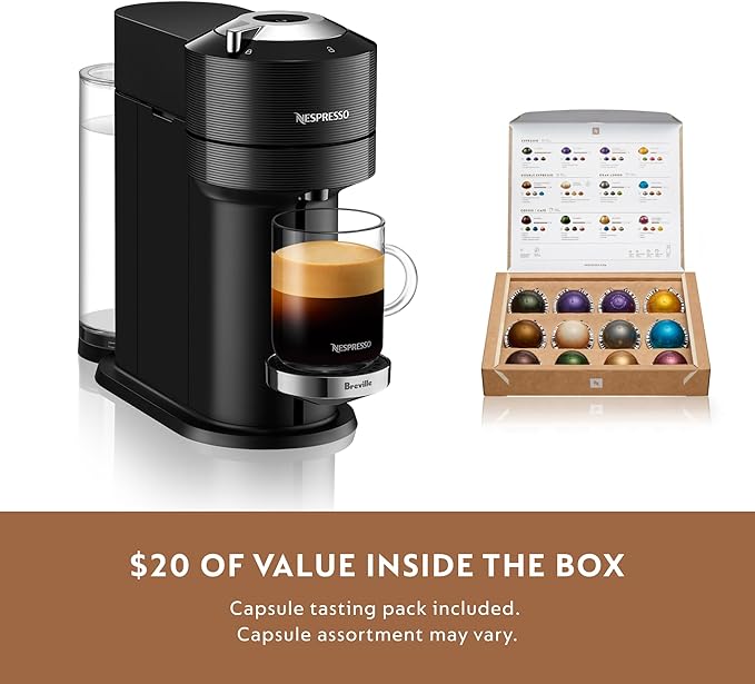 Nespresso Vertuo Next Premium Coffee and Espresso Maker by Breville with Aeroccino Milk Frother