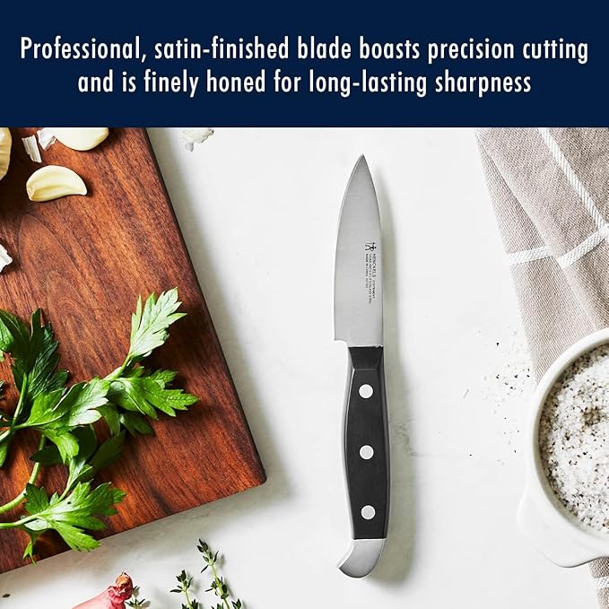 HENCKELS Statement Premium Quality 15-Piece Knife Set with Block, Razor-Sharp, German Engineered Informed by 100+ Years of Mastery, Lightweight and Strong, Dishwasher Safe
