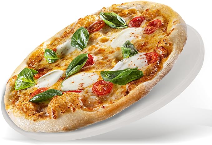 AUPLEX 9'' Pizza Stone for Oven and Grill Round Baking Stone Heavy Duty Cordierite Pizza Cooking Pan for Indoor Electric Ovens Baking Crisp Crust Pizza Bread with RV Oven Home(23cm*1cm)
