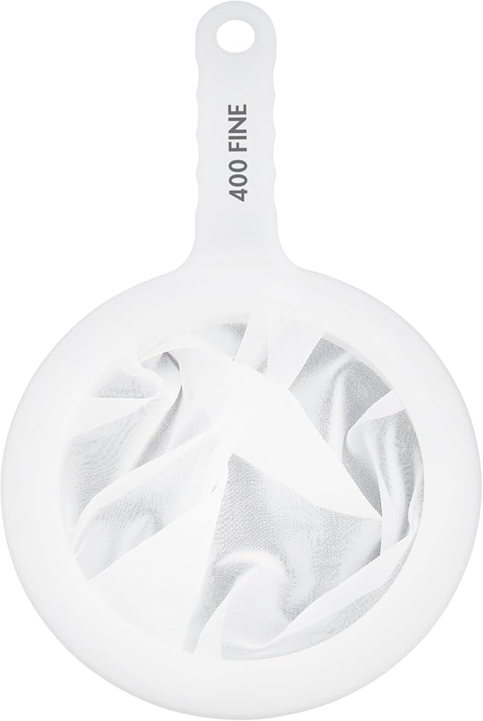 HIC Kitchen Ultra-Fine Mesh Strainers, Set Of 6 (100, 200, And 400 Mesh Count), For Filtering Juices, Nut Milks, Oils, And Sauces