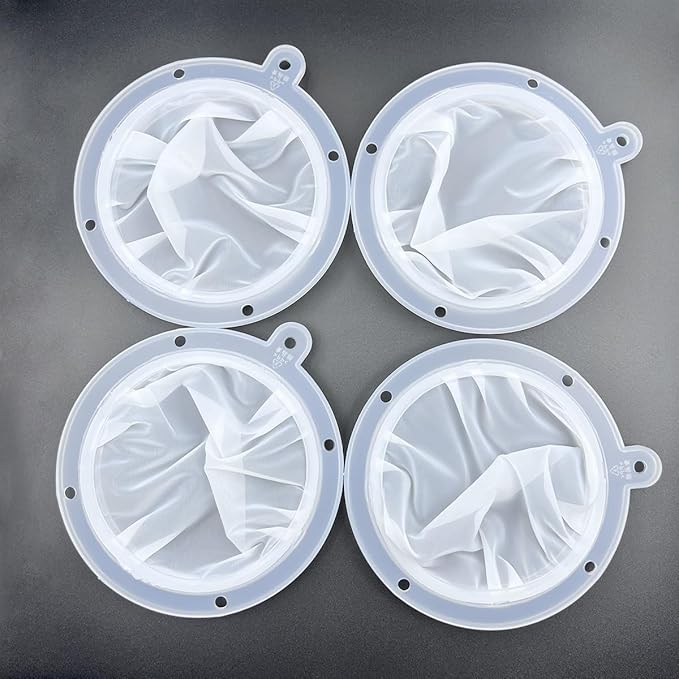 4Pcs 200 Mesh Filter Milk Strainer Nylon Mesh Strainer Fine Mesh Strainer Food Juice Filter for Yogurt Milk Tea Wine Plastic Mesh Colander