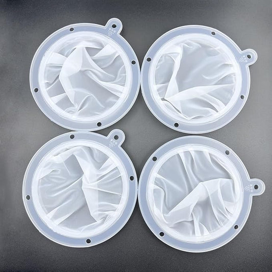 4Pcs 200 Mesh Filter Milk Strainer Nylon Mesh Strainer Fine Mesh Strainer Food Juice Filter for Yogurt Milk Tea Wine Plastic Mesh Colander