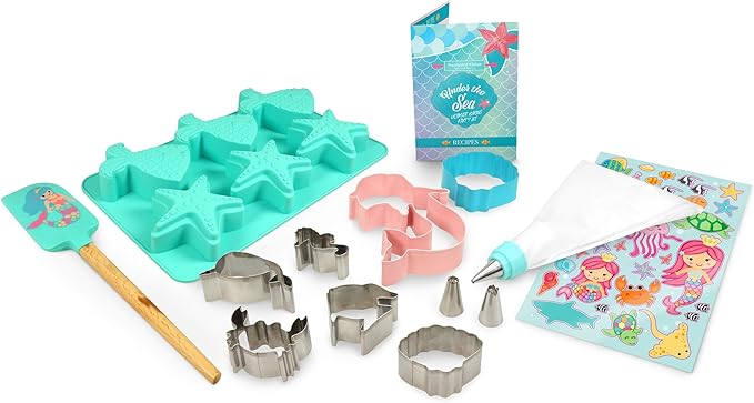 Handstand Kitchen Under the Sea 15-piece Ultimate Mermaid and Sea Life Baking Party with Recipes