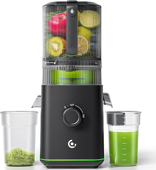 VANDISELL Cold Press Juicer, 6.5" Extra Wide Feed Chute, 3-in-1(Juice & Sorbet & Nut Milk) Juicer Machines with 600W Max Motor & 85oz Large Capacity, Auto-Precut, High Juice Yield