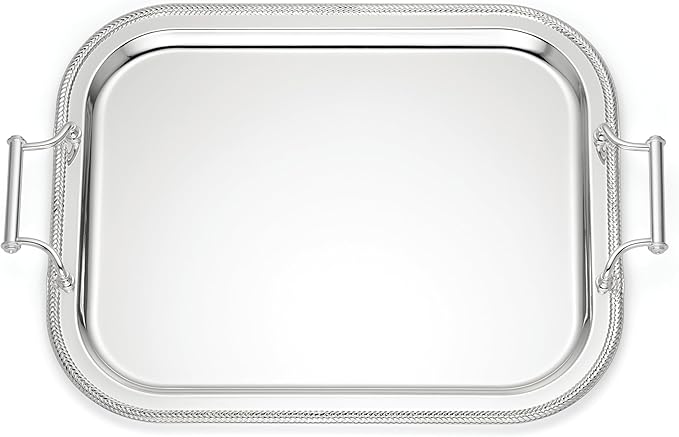 Reed And Barton 896102 Rectangle Silverplate Tray With Handles