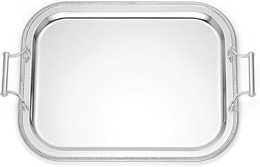 Reed And Barton 896102 Rectangle Silverplate Tray With Handles