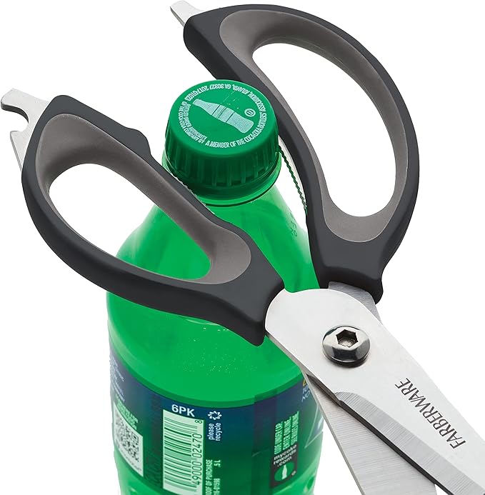Farberware 4-in-1 Kitchen Shears, 2-Piece, Black and Gray
