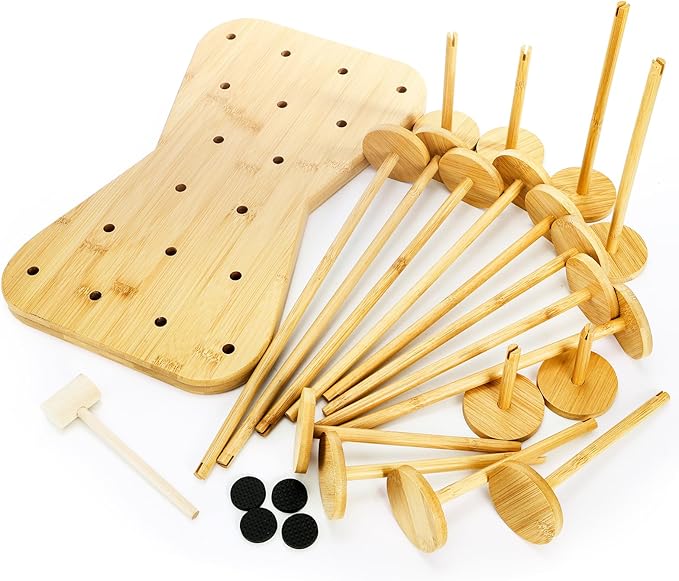 ZEAYEA Cupcake Stand for 18 Cupcakes, Bamboo Dessert Display Holder Stand for Dessert Tables, Layered Stands with Non-slip Pads for Party Wedding Birthday Holidays Christmas Anniversaries