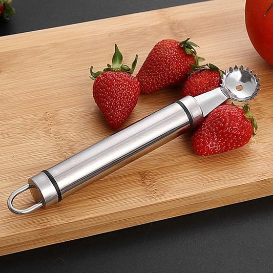 Stainless Steel Strawberry Huller,silver Multi Function Strawberry Huller and Tomato Stem Corer Tool,for Strawberry,Tomato,Vegetable and Fruit Corer Practical Kitchen Tool