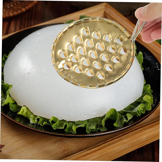 2pcs Bean Cold Noodle Scraper Tool Sturdy Stainless Steel Jelly Scraper for Kitchen Effortlessly Remove Jelly Comfortable Grip for Home and Restaurant Use