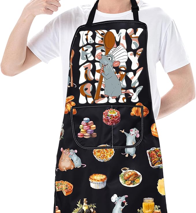 CMNIM Remy Rat Apron - Women's Rat Inspired Chef Apron with Pockets