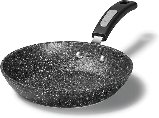 Starfrit The Rock 20cm (8") Non-Stick Fry Pan - Durable Forged Aluminum - Oven Safe - PFOA Free - Easy to Clean - Black