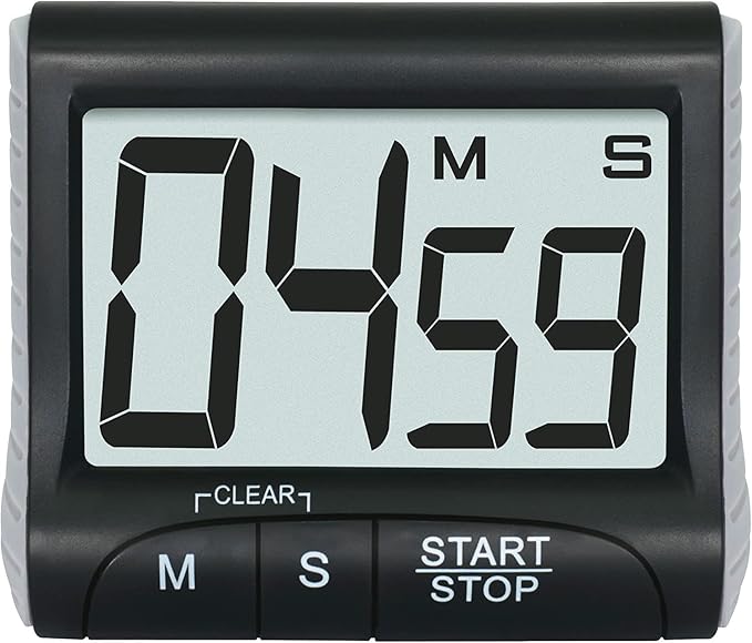 3" Large Display Kitchen Timer -Digital Timer Magnetic Back Loud Alarm On A Rope Countdown-Tanmalan