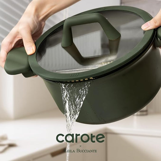 CAROTE 31PCS Pots and Pans Set, Nonstick Cookware Set Kitchen Non Stick Induction Titanium Cookware Non-toxic Granite Cooking set