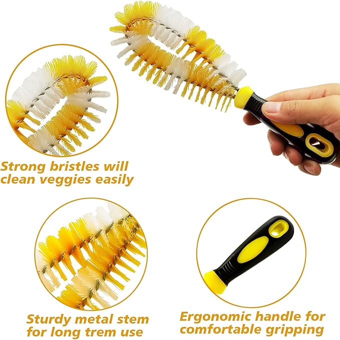 Corn Silk Brush Remover Corn Silk Remover Brush Silking Silker Remove Fruit and Vegetable Cleaning with Handle for Carrots, Potatoes