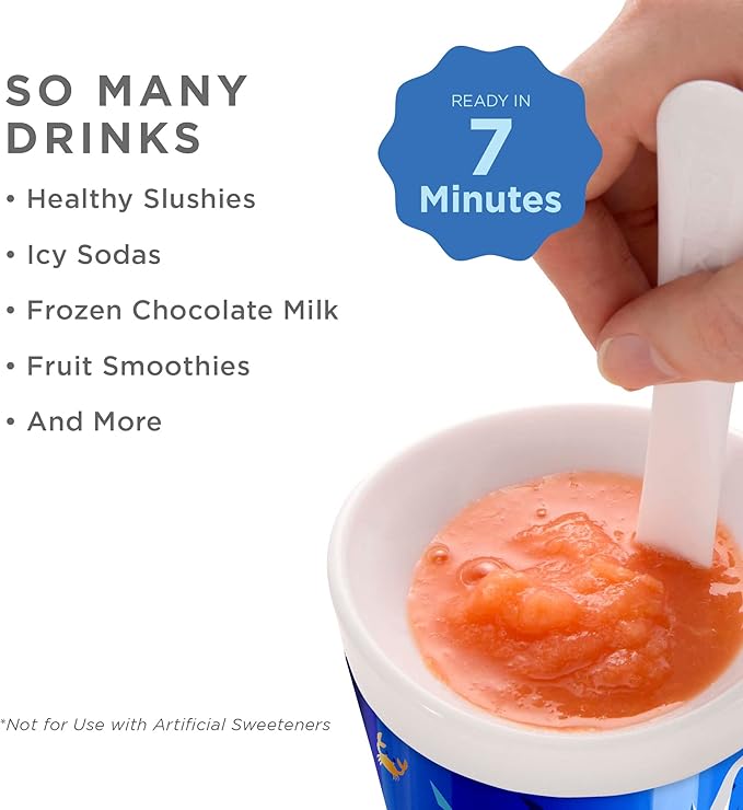 ZOKU Original Slush and Shake Maker, Slushy Cup for Quick Frozen Homemade Single-Serving Slushies, Fruit Smoothies, and Milkshakes in Minutes, BPA-free, Shark