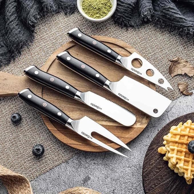 Seido Knives Shujin 4-Piece Charcuterie & Cheese Knife Set – Master Every Slice & Spread with Precision Elegance