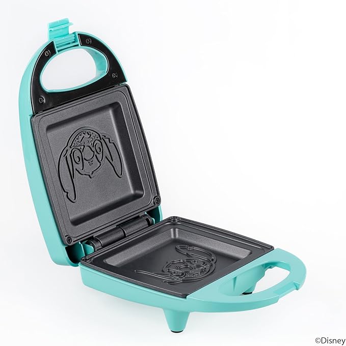 Uncanny Brands Disney Lilo and Stitch Single Sandwich Maker - Small Kitchen Appliance