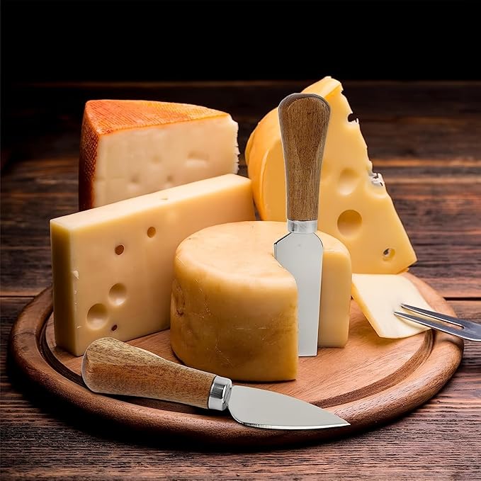 Charcuterie Board Accessories Spreader Knife Set Cheese Butter with Wooden Handles Mini Serving Tongs Spoons Forks Toothpick Flags for party Wedding Christmas (ABX-6)