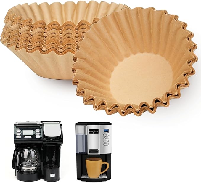 Disposable Coffee Paper Filters for Cuisinart 12cup Coffee Maker DCC-3000P1, 100 Pcs Filter Compatible with Hamilton Beach FlexBrew Trio 2-Way Coffee Maker