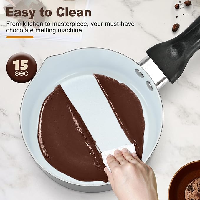 2026 Upgrade Chocolate Melting Machine,2x1L Chocolate Melting Pot with Candy Dipping Tools,Electric Chocolate Tempering Machine for Chocolate,Candy,Butter Making Warming Coffee Milk Wine(80W, 110V)