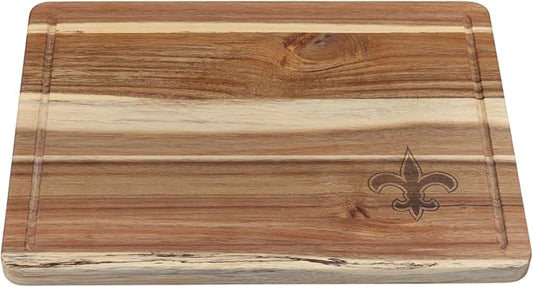 The Memory Company Officially Licensed NFL Acacia Cutting Board – 11.7" x 15.7" Durable Wood Chopping & Serving Board with Team Logo