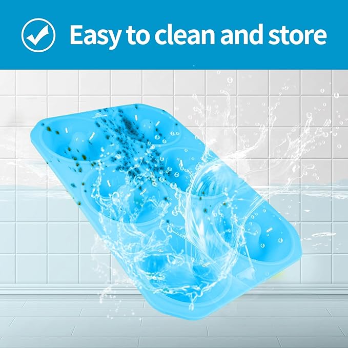 Cupidove Silicone Donut Pans, Mini Silicone Baking Molds Donut Pans for Baking Tasty Donuts, Bagels, Cakecups and More (2-Blue)