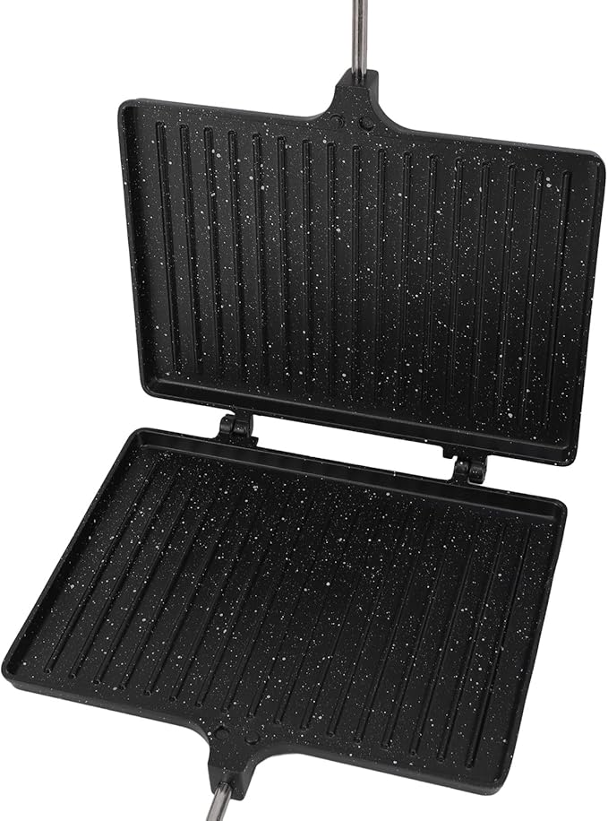 Zerodis Hand Sandwich Maker,Nonstick Double Sided Sandwich Baking Pan Panini Presser Flip Grill Pan Home Breakfast Toaster for Pancakes Toast Omelets